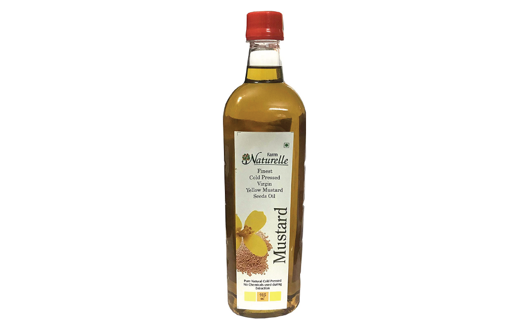 Farm Naturelle Finest Cold Pressed Virgin Yellow Mustard Seeds Oil   Plastic Bottle  915 millilitre
